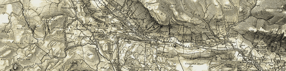 Old map of Blanefield in 1904-1907