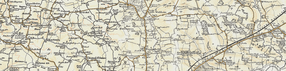 Old map of Blasford Hill in 1898