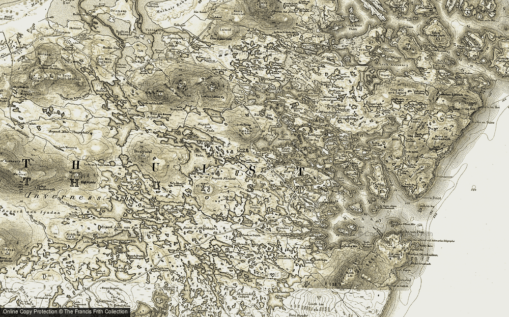 Old Map of Blashaval, 1911 in 1911