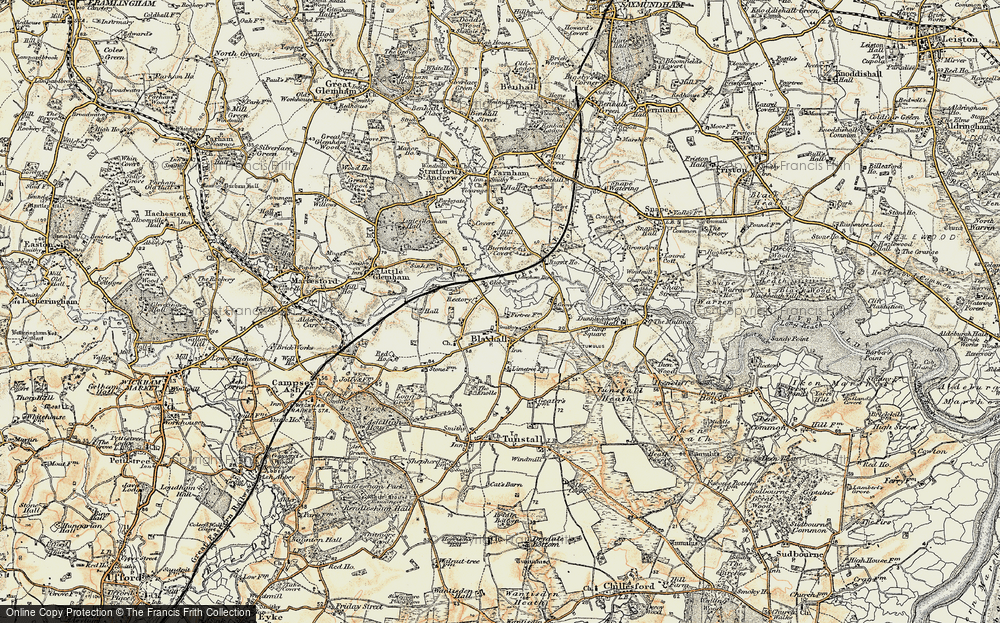 Old Map of Blaxhall, 1898-1901 in 1898-1901