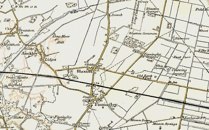 Old map of Blaxton in 1903