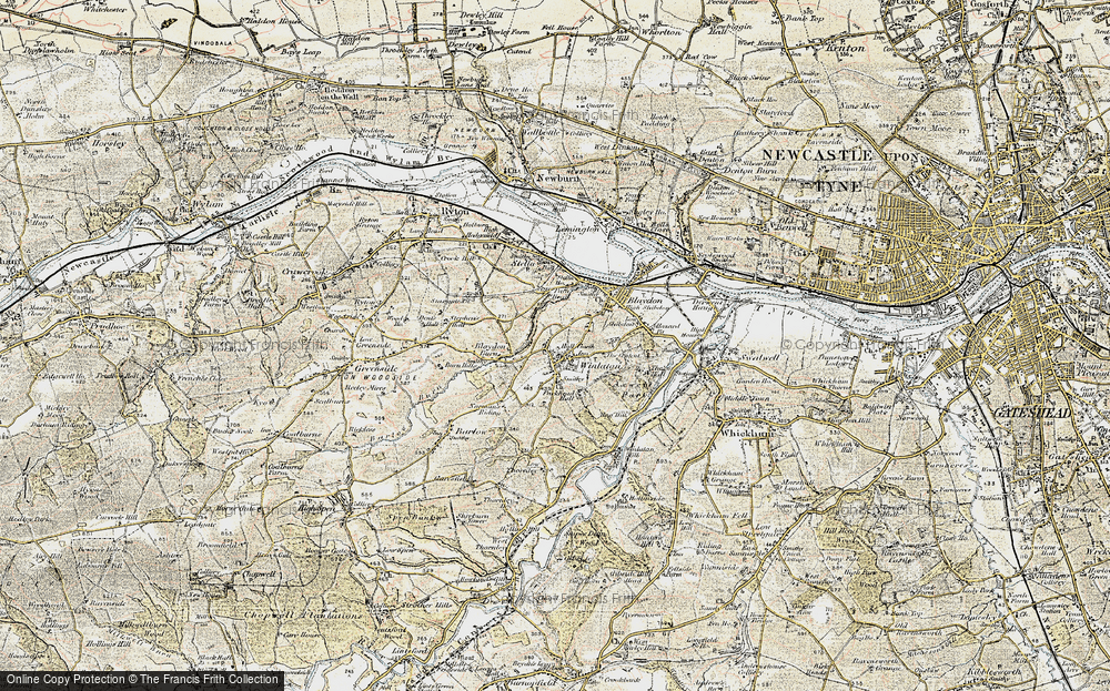 Old Map of Blaydon, 1901-1904 in 1901-1904