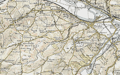 Old map of Blaydon Burn in 1901-1904