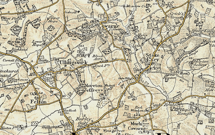 Old map of Bleak Acre in 1899-1901