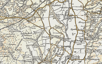 Old map of Whitefield Bottom in 1897-1909