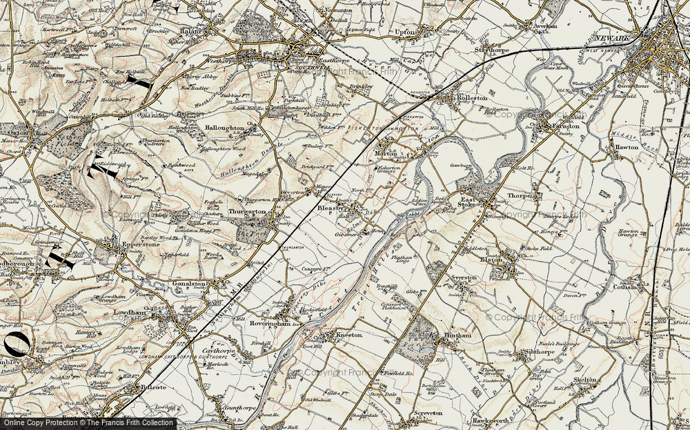 Old Map of Bleasby, 1902-1903 in 1902-1903