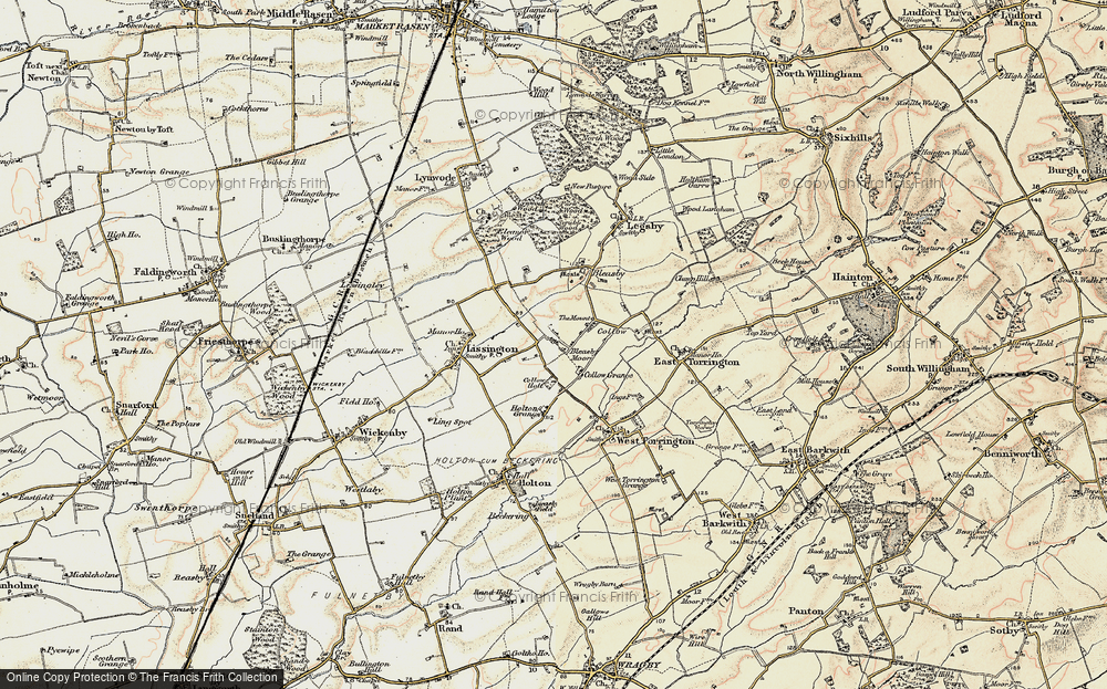 Old Map of Historic Map covering Bleasby Field in 1902-1903