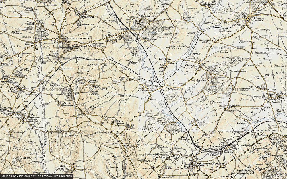 Old Map of Bledington, 1898-1899 in 1898-1899