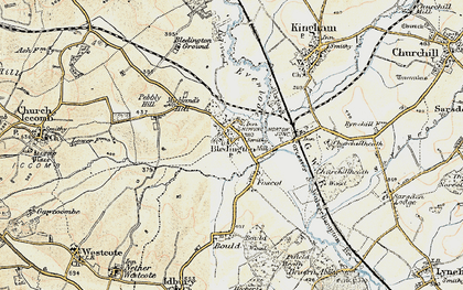 Old map of Bledington in 1898-1899