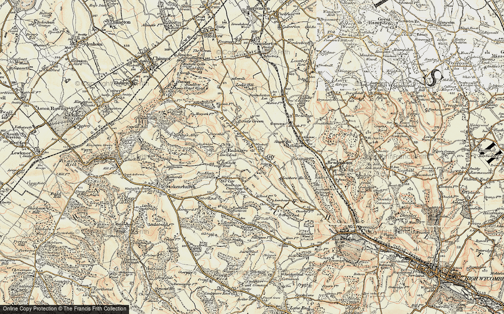 Old Map of Bledlow Ridge, 1897-1898 in 1897-1898