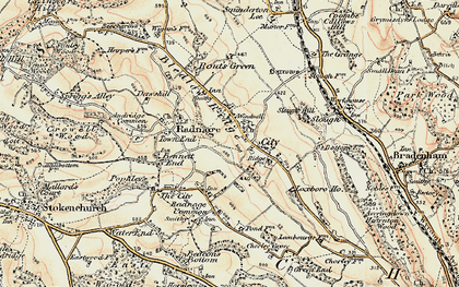 Old map of Bledlow Ridge in 1897-1898