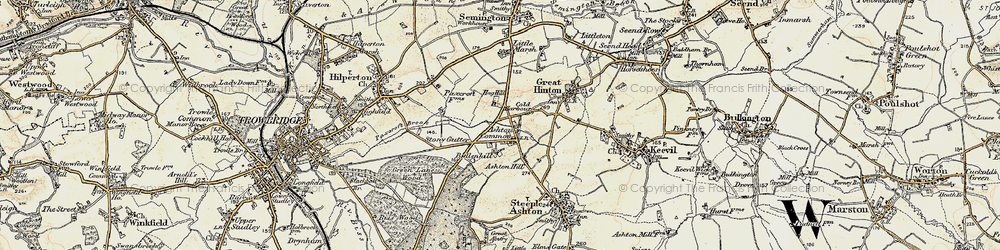 Old map of Bleet in 1898-1899