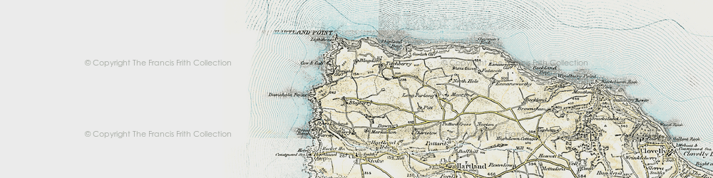 Old map of Broad Beach in 1900