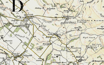 Old map of Blencarn Beck in 1901-1904