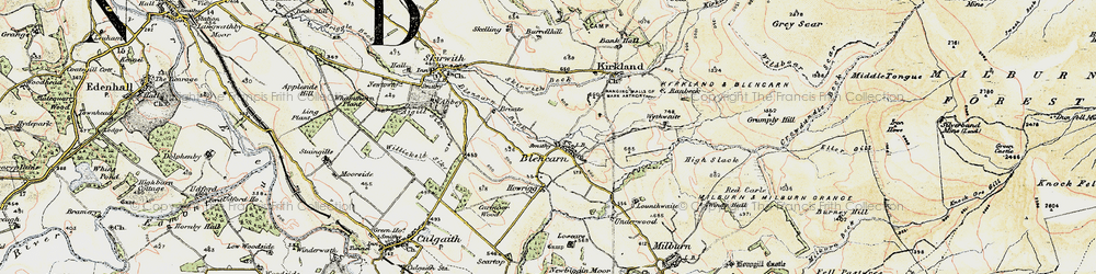 Old map of Blencarn in 1901-1904