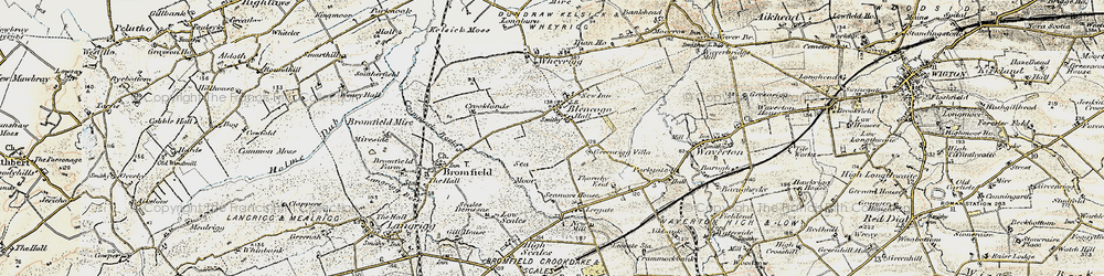 Old map of Blencogo in 1901-1904