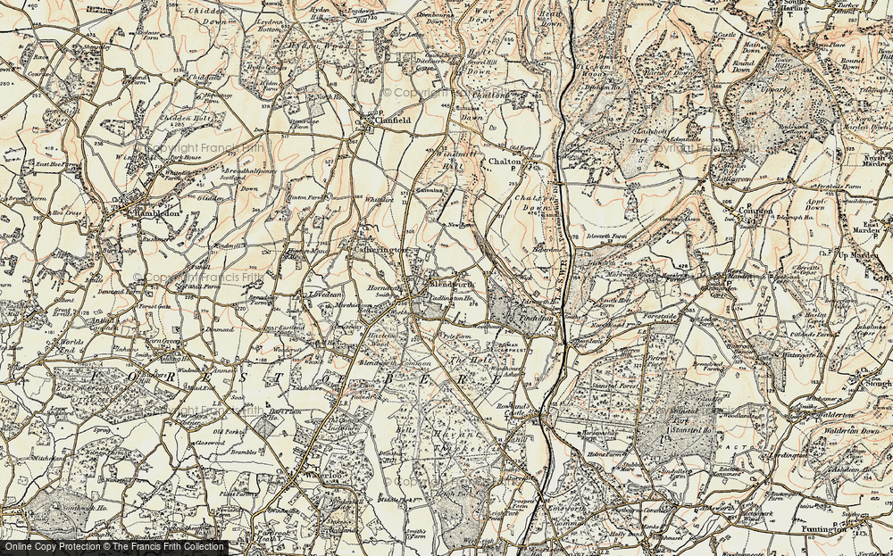 Old Map of Blendworth, 1897-1899 in 1897-1899