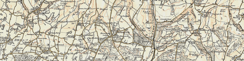 Old map of Blendworth in 1897-1899