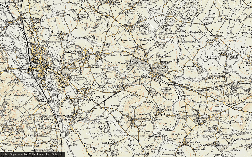 Old Map of Historic Map covering Brasenose Wood in 1897-1899
