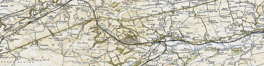 Old map of Wrytree in 1901-1904