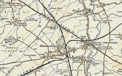 Old map of Bletchley in 1898-1901