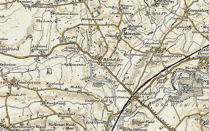 Old map of Bletchley in 1902
