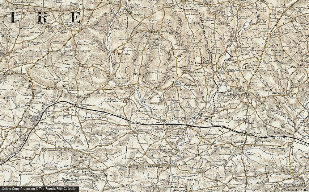 Old Map of Bletherston, 1901-1912 in 1901-1912