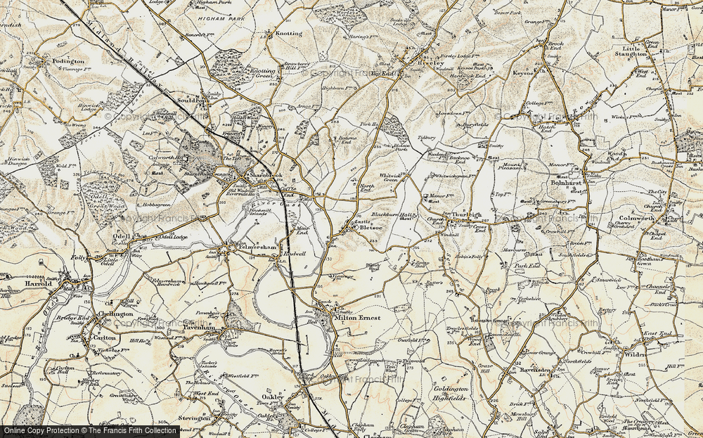 Old Map of Bletsoe, 1898-1901 in 1898-1901
