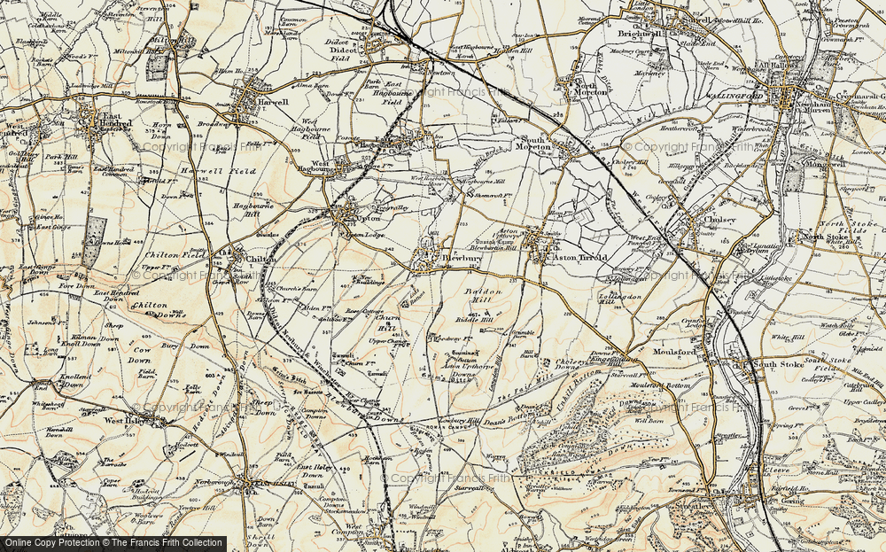 Old Map of Historic Map covering Baldon Hill in 1897-1900