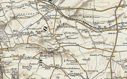 Old map of Blidworth in 1902-1903
