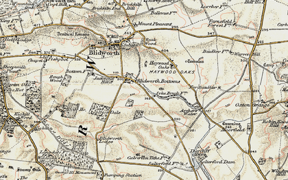 Old map of Blidworth Bottoms in 1902-1903