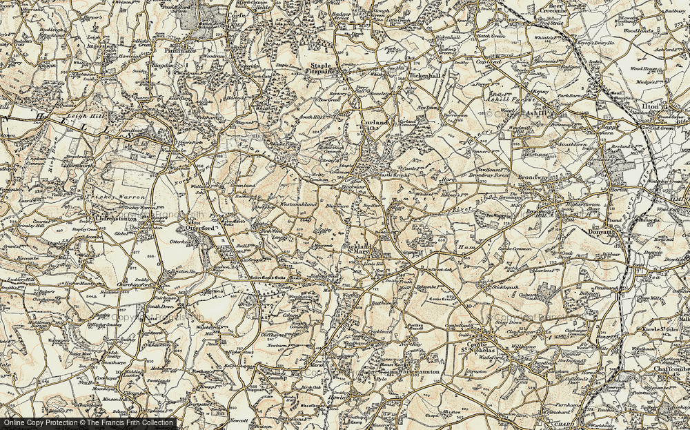 Old Map of Blindmoor, 1898-1900 in 1898-1900