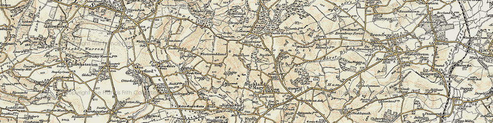 Old map of Blindmoor in 1898-1900