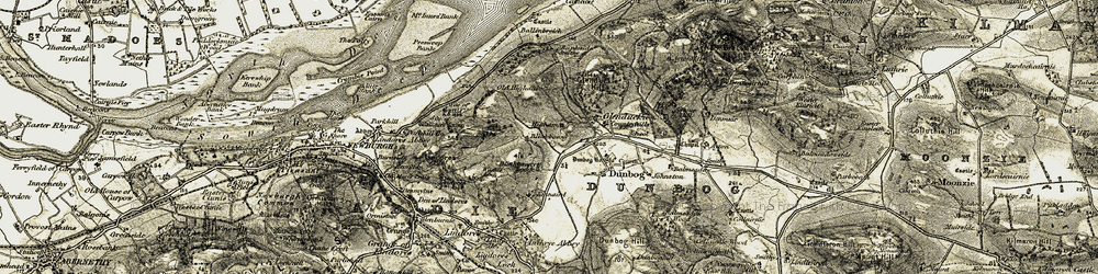Old map of Bankside in 1906-1908