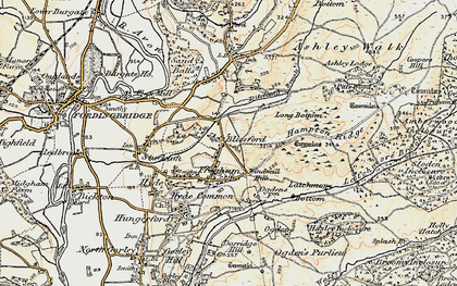 Old map of Blissford in 1897-1909