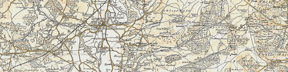 Old map of Blissford in 1897-1909