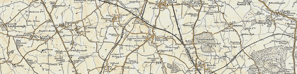 Old map of Blisworth in 1898-1901