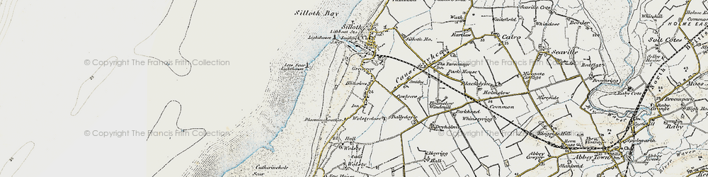 Old map of Lees Scar in 1901-1904