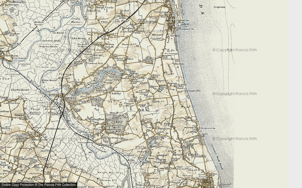 Old Map of Bloodman's Corner, 1901-1902 in 1901-1902