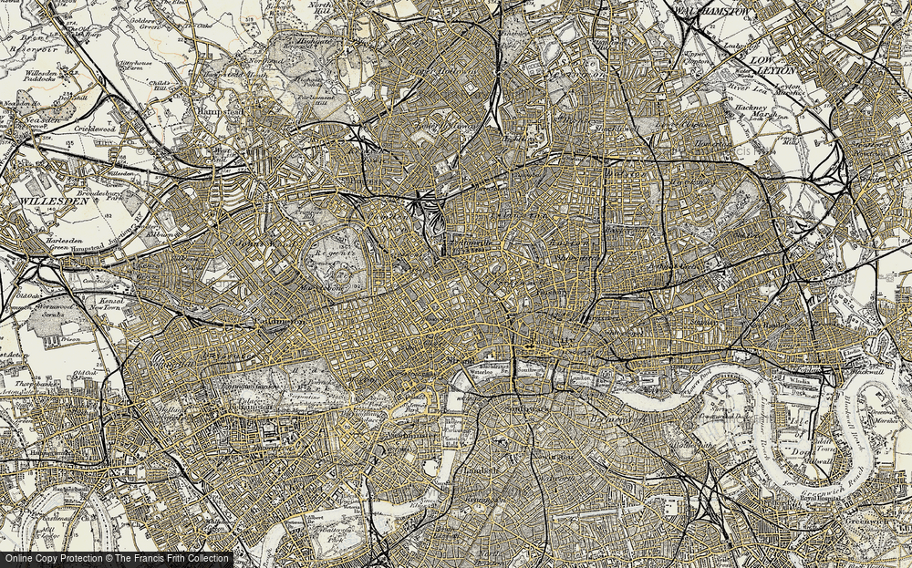 Old Map of Bloomsbury, 1897-1902 in 1897-1902