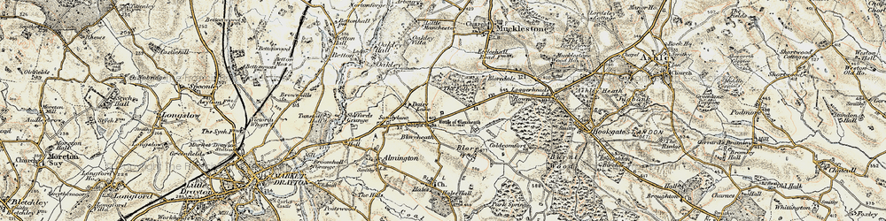 Old map of Bloreheath in 1902