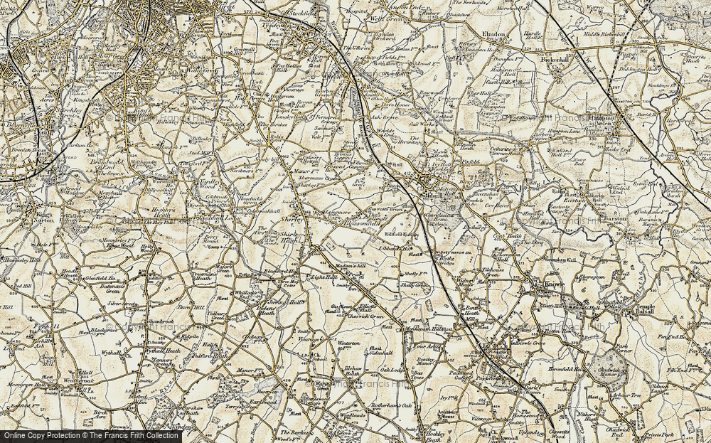 Old Map of Blossomfield, 1901-1902 in 1901-1902