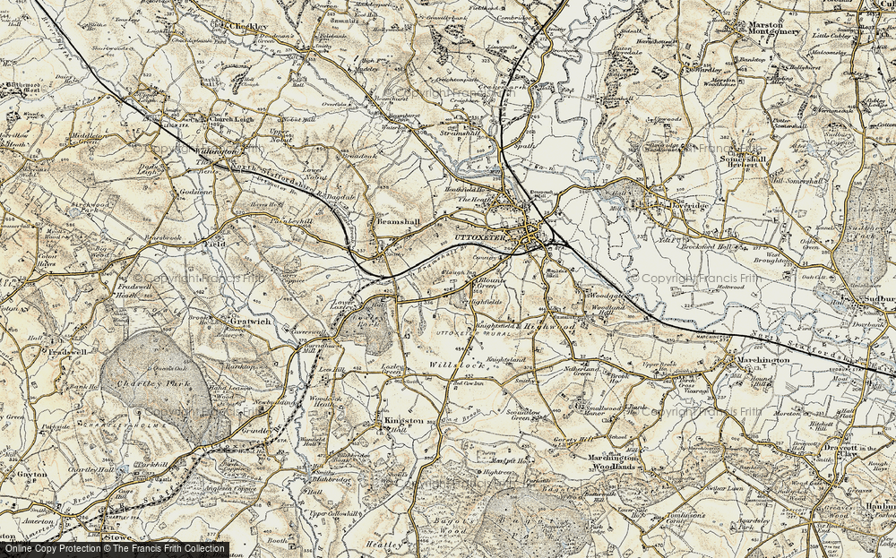 Old Map of Blount's Green, 1902 in 1902