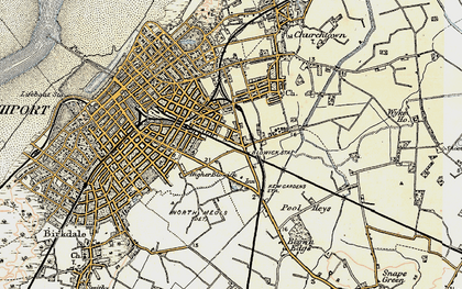 Old map of Blowick in 1902-1903