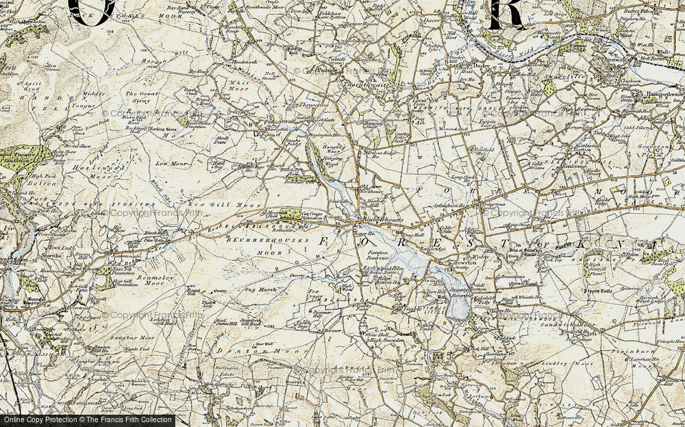Old Map of Historic Map covering Bothams in 1903-1904