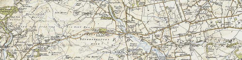 Old map of Blubberhouses in 1903-1904