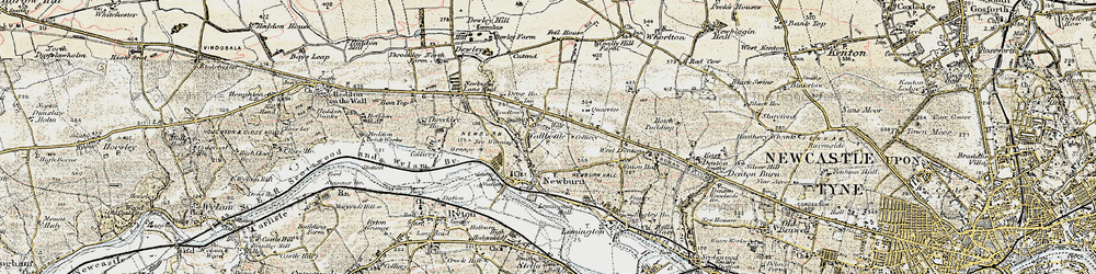 Old map of Blucher in 1901-1903