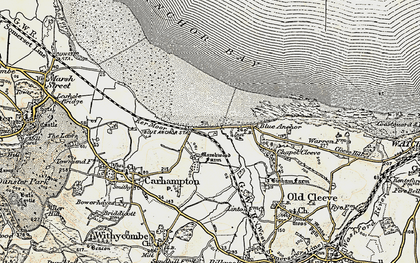 Old map of Blue Anchor in 1898-1900