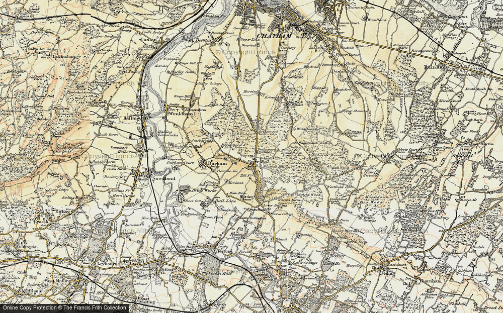 Old Map of Historic Map covering Buckmore Park in 1897-1898