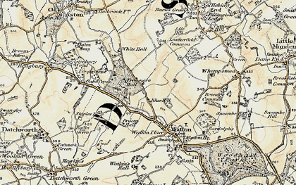 Old map of Blue Hill in 1898-1899